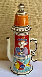 lot 42 image: Whimsical Desimone Picassoesque Italian Pitcher