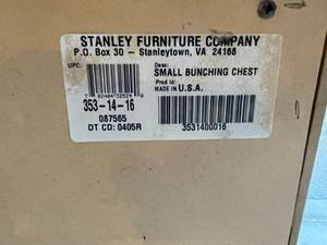 lot 158 image: Stanley Furniture Company 3 Drawer Bunching Chest with Hutch