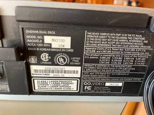 lot 199 image: Go Video DVD  VHS Dual Deck Model 9V2130