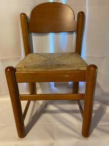 lot 230 image: Vintage Wooden Chair with Woven Seat