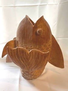 lot 274 image: Large Hand Carved Fish