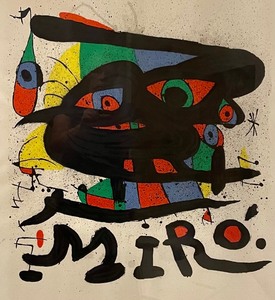 lot 277 image: Miro Art Framed Promotional Walker Art Center Poster