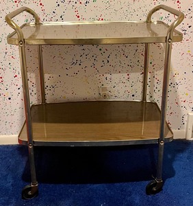 lot 282 image: Vintage Metal Cart on Casters