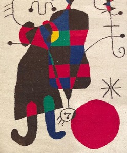 lot 291 image: Amazing Vintage Abstract Picassoesque Textile