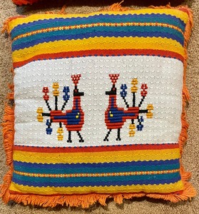 lot 303 image: Vintage Needlework Pillows