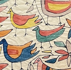 lot 307 image: Vibrant Vintage Bird Themed Art by R. Davis (1965)
