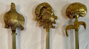 lot 332 image: Vintage Vegetable Themed Skewers from India