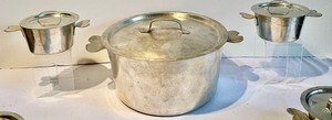 lot 360 image: Sensational Silver Plated Pot and 15 Small Pots with Lids