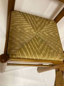 lot 399 image: Single Wooden Chair with Weaved Seat