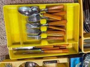 lot 440 image: Assorted Vintage Flatware Pieces With Trays