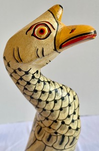 lot 264 image: 2 Hand Carved, Hand Painted Geese Figures