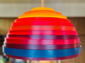 lot 3 image: Vintage Metal Wilhelm Vest Dynamic Murano Stilnovo Light Fixture