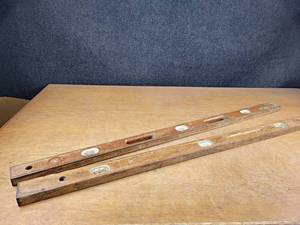 lot 2014 image: Pair of Vintage Wood 48 Levels - 1 is a Mayes