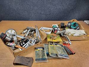 lot 2023 image: Large Lot of Misc. Hardware, Vintage Mirror and More