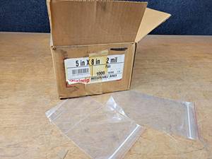lot 2026 image: New Case of 1000 Reclosable Bags - 5 x 8 2mil