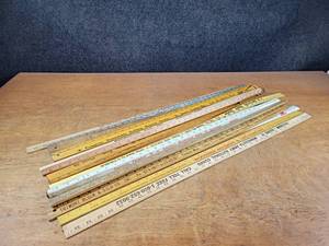 lot 2065 image: Large Lot of Assorted Advertising Yardsticks - Great for art Projects