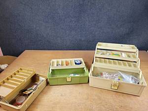 lot 2085 image: (3) Tackle Boxes w Tackle