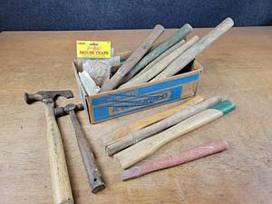 lot 2112 image: Lot of Hammer Handles, Hammers and More