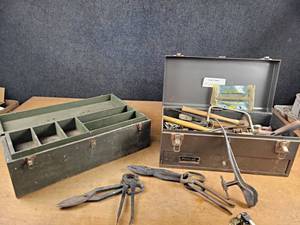 lot 2118 image: Lot of (2) Toolboxes w Assortment of Hand Tools