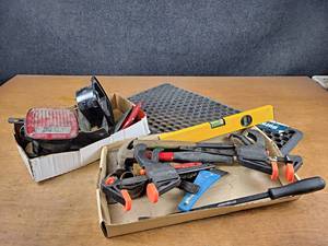 lot 2119 image: Quick Clamps, Hammers, Boot Mat, Taillights and More