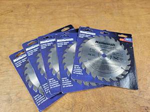 lot 2132 image: (5) NEW 7-14 Circular Saw Blades