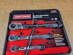 lot 2157 image: New Craftsman 3-Piece Ratchet Set