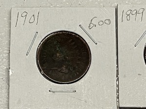 Lot Of (5) Indian Head Cents 1899  1901  1903  1907  1907