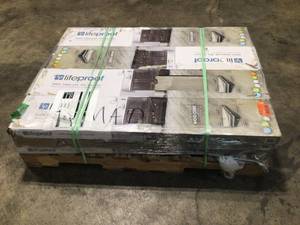 Pallet of 12 Boxes of  Trail Oak 8.7 in. W x 47.6 in. L Click Lock Luxury Vinyl Plank Flooring (20.06 sq. ft.  case) by Lifeproof Customer Returns See Terms on Auction