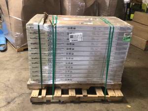 Pallet of 36 Boxes of Blairmore Hickory Natural 7 mm Thick x 8.03 in. Wide x 47.64 in. Length 2-Strip Laminate Flooring (23.91 sq. ft.case) by TrafficMaster Customer Returns See Terms on Auction