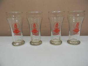 lot 4 image: (4) VINTAGE GRAIN BELT BEER HOURGLASS 8 OZ BEER GLASSES PERFECT BREWING WATER MAKES THE PERFECT BEER - APPROX 5.5 - NICE SET - SEE PICTURES