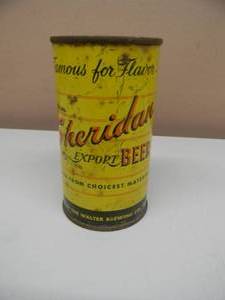 lot 7 image: VINTAGE RARE - Sheridan EXPORT BEER CAN 12oz Steel Flat Top Famous for Flavor - NICE CAN - SEE PICTURES