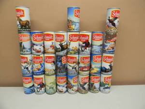 lot 17 image: (16) VINTAGE SCHMIDT BEER SCENIC PULL TAB BEER CANS - NICE SET - SEE PICTURES