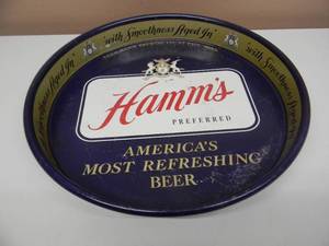 lot 19 image: VINTAGE HAMMS PREFERRED STOCK 13 Serving Tray AMERICAS MOST REFRESHING BEER - OLD SCHOOL COOL PIECE - SEE PICTURES