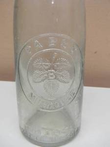 lot 50 image: VINTAGE PRE PRHIBITION PABST MILWAUKEE CLEAR EMBOSSED BEER BOTTLE - AWESOME PIECE - APPROX 9.75 - SEE PICTURES