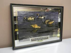 lot 67 image: VINTAGE 1993 E&J BRANDY DUCKS UNLIMITED LIMITED EDITION MIRRORBAR SIGN - GREAT PIECE - APPROX 22 By 16 - SEE PICTURES