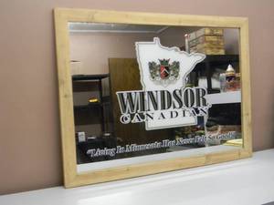lot 71 image: NEW OLD STOCK LARGE WINDSOR CANADIAN - MINNESOTA - LIVING IN MINNESOTA HAS NEVER FELT SO GOOD - FANTASTIC PIECE - APPROX 38 By 28 - SEE PICTURES