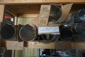 lot 54 image: Large Lot of Galvanized Trunk and Oval Piping