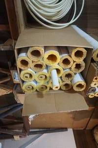 lot 65 image: Large Lot of Fiberglass Pipe Insulation