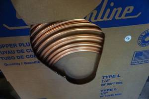 lot 77 image: Streamline Brand 60 Roll of Type L Copper 12 Soft Coil Plumbing Tube