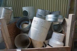 lot 86 image: Lot of PVC and Galvanized Spiral Underground Duct Work Piping