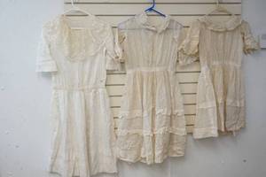 lot 132 image: vintage white dresses