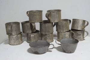 lot 212 image: tin cups