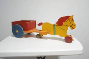 lot 261 image: wood toy horse