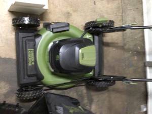 62V Cordless 3-in-1 High Wheel Push Walk Behind Mower, Brushless 22 In. Cutting Width with 4Ah Battery and Rapid Charger