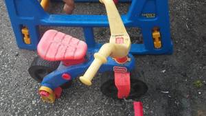 lot 3 image: Toddler toys. Jumping horse & trike.