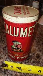 lot 318 image: Calumet Baking Powder Tin 1920s.