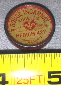 lot 323 image: Rouge Incarnate Angelus Tin By Louis Phillippe.