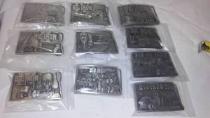 lot 435 image: (10) Big Iron Belt Buckles. # 1 Through # 10 Numbered 55 Out Of 250