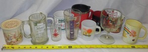 lot 470 image: Collectible Mugs and Glasses. Bud, Schmidt, Grain Belt and more