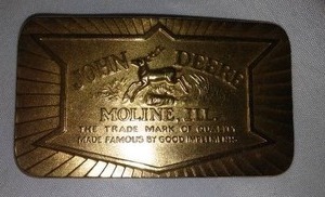 lot 500 image: John Deere BELT BUCKLE 1936 Logo Moline IL 1984, Ltd. Ed # 1930